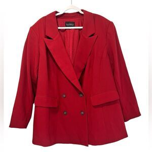 ELOQUII Women’s Double Breasted Red Blazer Size 24